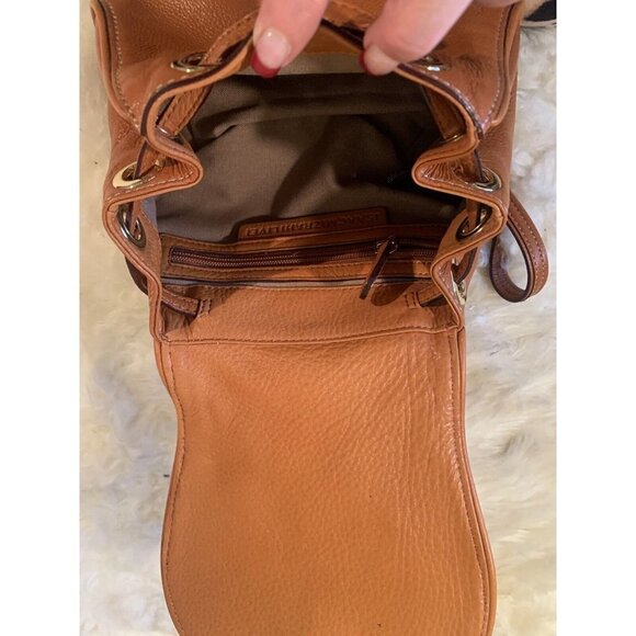 ISAAC Mizrahi leather drawstring Crossbody Purse - Picture 8 of 10